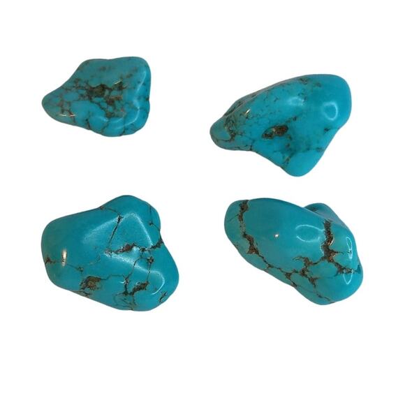 No Brand Jewelry - Howlite Blue Turquoise Loose Rough Gemstone Jewelry Making Crafting READI